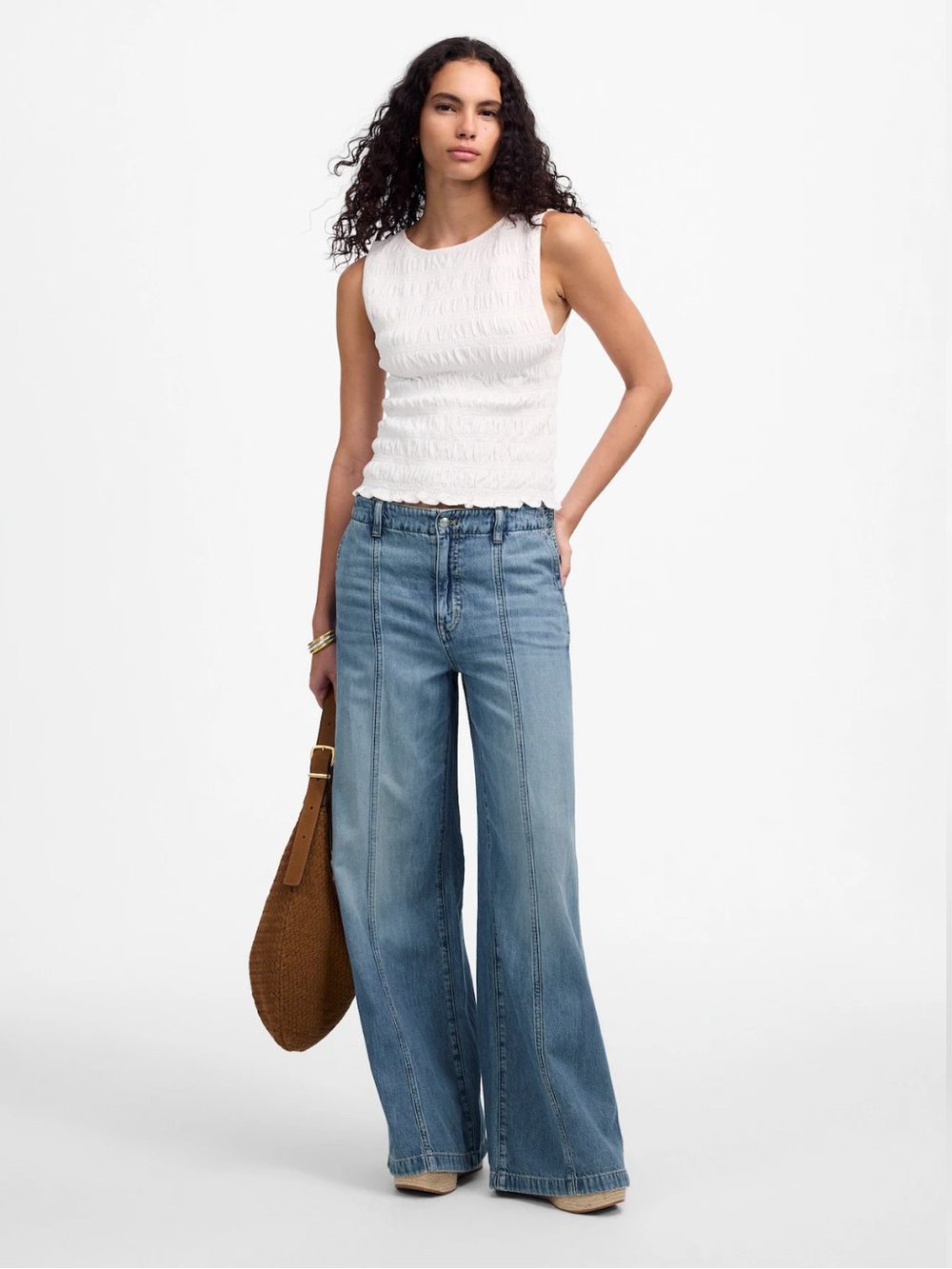 Madewell Wide Sweep Trousers-size 28